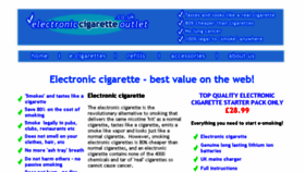 What Electroniccigaretteoutlet.co.uk website looked like in 2016 (7 years ago)
