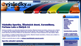 What E-vysledky.cz website looked like in 2016 (7 years ago)