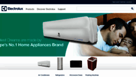 What Electrolux.in website looked like in 2016 (7 years ago)
