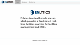 What Enlytics.com website looked like in 2016 (7 years ago)