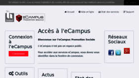 What Ecampus.hainaut-promsoc.be website looked like in 2016 (7 years ago)