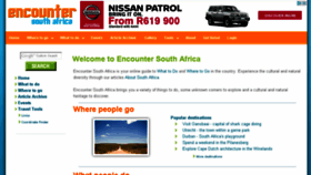 What Encounter.co.za website looked like in 2016 (7 years ago)