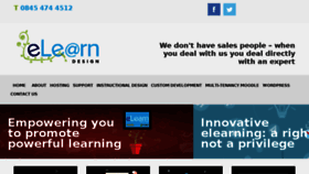 What E-learndesign.co.uk website looked like in 2016 (7 years ago)
