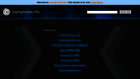 What Everyproxies.info website looked like in 2016 (9 years ago)