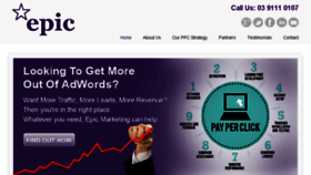 What Epicmarketing.com.au website looked like in 2016 (7 years ago)