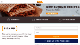 What Eat.co.uk website looked like in 2016 (7 years ago)