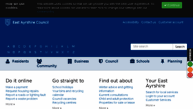 What East-ayrshire.gov.uk website looked like in 2016 (7 years ago)