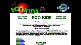 What Ecokids.com website looked like in 2016 (7 years ago)