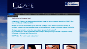 What Escapespa.co.nz website looked like in 2016 (7 years ago)