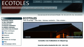 What Ecotoles.fr website looked like in 2016 (7 years ago)