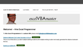 What Excelvbamaster.com website looked like in 2016 (7 years ago)