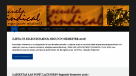 What Escuelasindical.org website looked like in 2016 (7 years ago)