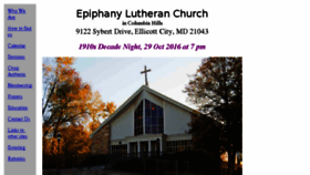 What Epiphanylutherancolumbia.org website looked like in 2016 (7 years ago)