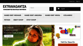 What Extravagantza.com website looked like in 2016 (8 years ago)