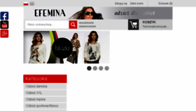 What Efemina.pl website looked like in 2016 (7 years ago)