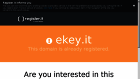 What Ekey.it website looked like in 2016 (7 years ago)