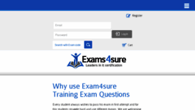 What Exams4sure.net website looked like in 2016 (7 years ago)