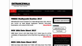 What Entrancewala.com website looked like in 2016 (7 years ago)