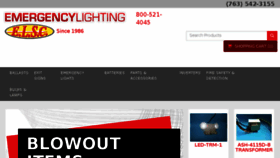 What Emergencylighting.com website looked like in 2016 (7 years ago)
