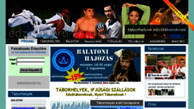 What Edzotaborok.hu website looked like in 2016 (7 years ago)