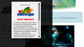 What Edenvape.fr website looked like in 2016 (7 years ago)