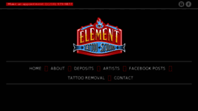What Elementtattoo.com website looked like in 2016 (7 years ago)