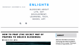What Enlight8.com website looked like in 2016 (7 years ago)