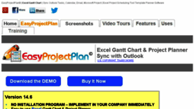 What Easyprojectplan.com website looked like in 2016 (7 years ago)