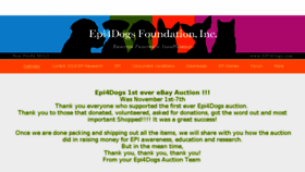 What Epi4dogs.com website looked like in 2016 (7 years ago)