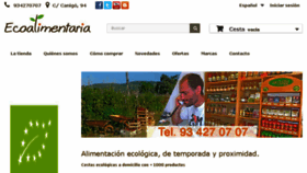 What Ecoalimentaria.es website looked like in 2016 (7 years ago)