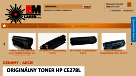 What Em-toner.sk website looked like in 2016 (7 years ago)