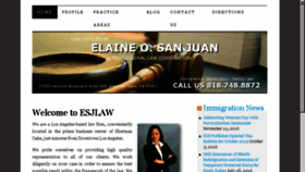 What Elainesanjuan.com website looked like in 2016 (7 years ago)