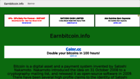 What Earnbitcoin.info website looked like in 2016 (7 years ago)