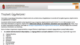 What E-cegjegyzek.hu website looked like in 2016 (7 years ago)