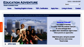 What Educationadventure.org website looked like in 2016 (7 years ago)