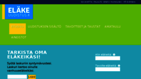 What Elakeuudistus.fi website looked like in 2016 (7 years ago)