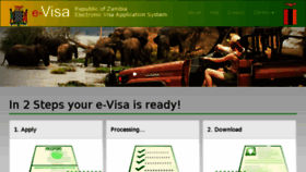 What Evisa.zambiaimmigration.gov.zm website looked like in 2016 (7 years ago)