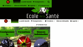 What Ecole-de-la-sante.fr website looked like in 2016 (7 years ago)