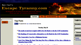 What Escapetyranny.com website looked like in 2016 (7 years ago)