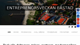 What Entreprenorsveckanbastad.se website looked like in 2016 (7 years ago)