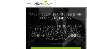What Effortless247.com website looked like in 2016 (7 years ago)