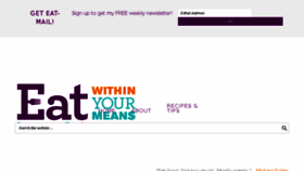 What Eatwithinyourmeans.com website looked like in 2016 (7 years ago)