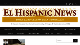 What Elhispanicnews.com website looked like in 2016 (7 years ago)