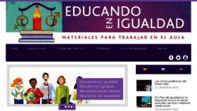 What Educandoenigualdad.com website looked like in 2016 (7 years ago)