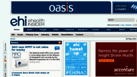 What E-health-insider.com website looked like in 2011 (12 years ago)