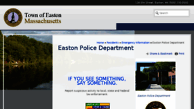 What Eastonpd.com website looked like in 2016 (7 years ago)