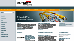 What Ethercat.ch website looked like in 2016 (7 years ago)
