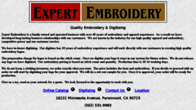 What Expertemb.com website looked like in 2016 (7 years ago)