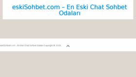 What Eskisohbet.com website looked like in 2016 (7 years ago)