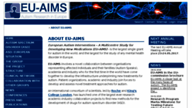What Eu-aims.eu website looked like in 2016 (7 years ago)